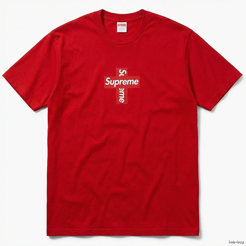 Supreme Cross Simple Style Red Clothes