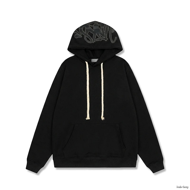 SynaWorld graffiti-style black hoodie