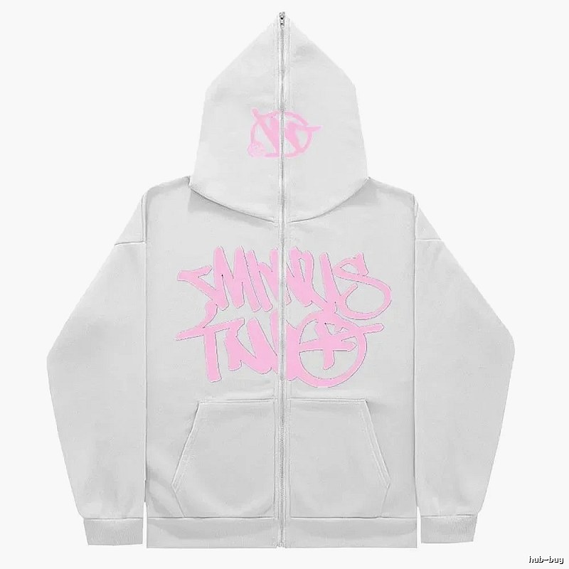 Trapstar Daily Graphic zip hoodie Black Zip Pink with Visual Detail