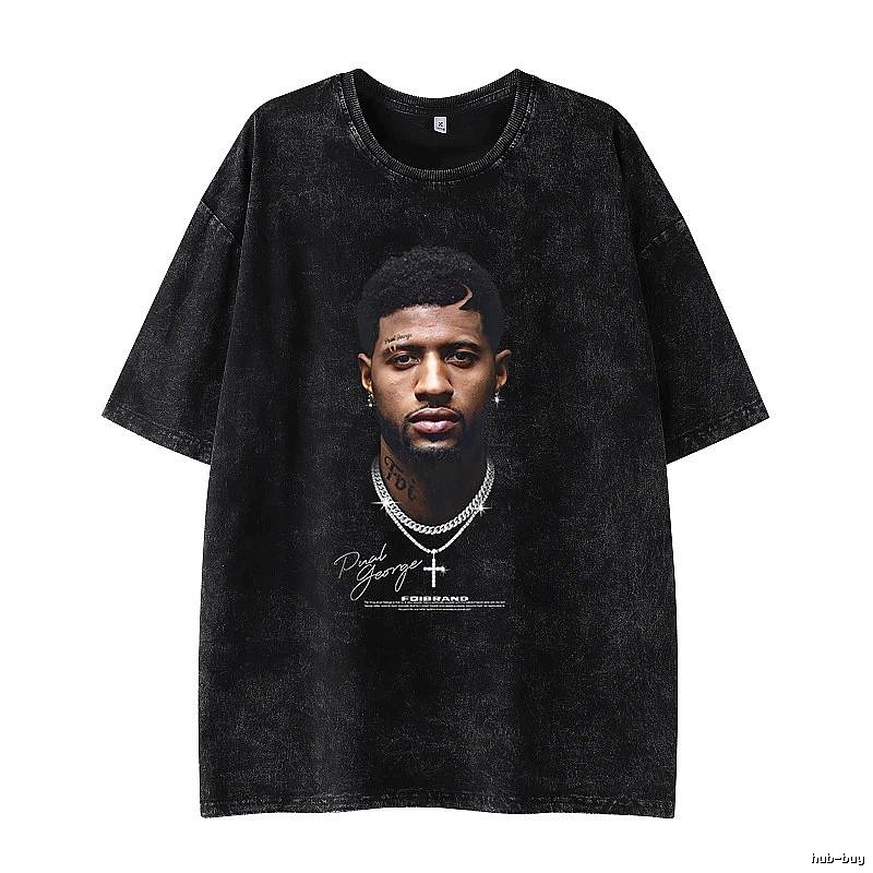 Tupac Logo Detail Portrait graphic T-shirt Black Tupac Collage with Relaxed Feel