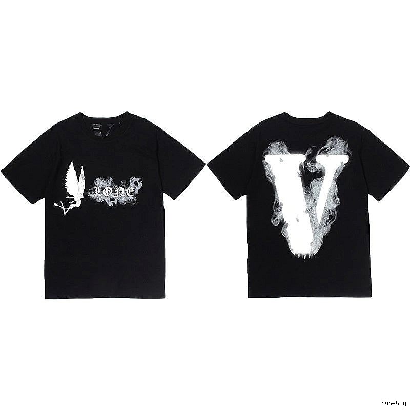 Vlone Premium Style Logo T-shirt Black Purple Vlone for Minimal Outfits