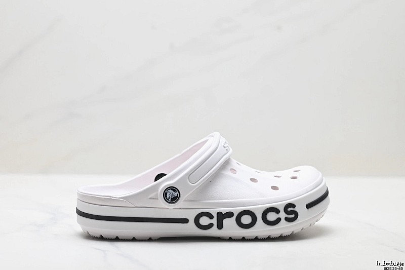 White trendy style of Crocs clogs