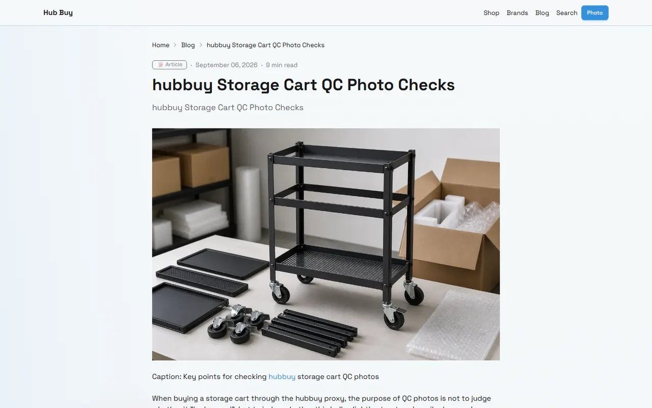 Hubbuy Storage Cart Cost Check visual guide for hubbuy