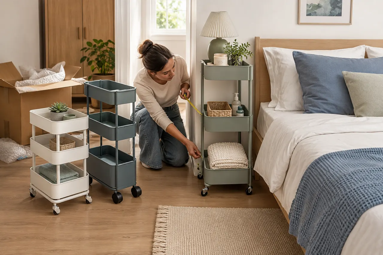 Hubbuy Small-Space Storage Cart Search visual guide for hubbuy
